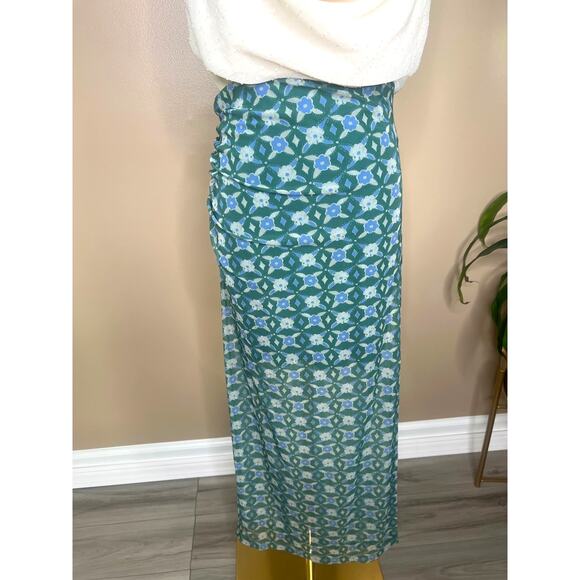 Free People Dresses & Skirts - Free People Galaxy Floral Maxi Skirt Small Ruched Boho